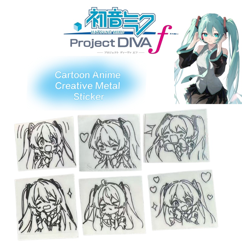 Laptop Accessories & Repair Jagtap Dairy Pimple Nilakh Pimpri Chinchwad Maharashtra - 初音ミクのアニメキャラクターシリーズの金属製ステッカー。ノートパソコン、ヘッドホン、タブレットの装飾に最適な3D金属ステッカー。