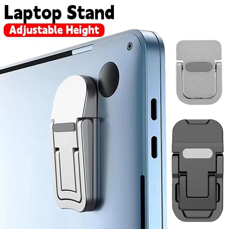 Laptop Stand - 汎用性の高い折りたたみ式ノートパソコンスタンド。持ち運び可能なノートパソコン用ホルダー。超薄型で高さ調整が可能。Macbookやノートパソコンの冷却に最適。