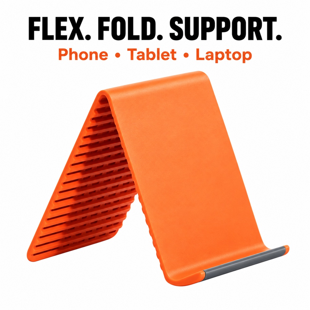 Laptop Stand - 柔軟性のあるシリコン製、折りたたみ式のスマートフォン・タブレットスタンド。曲げやすいアルミニウム製の芯材を使用し、ノートパソコン、オフィス、旅行など様々な場所で使えるデスクトップホルダー。