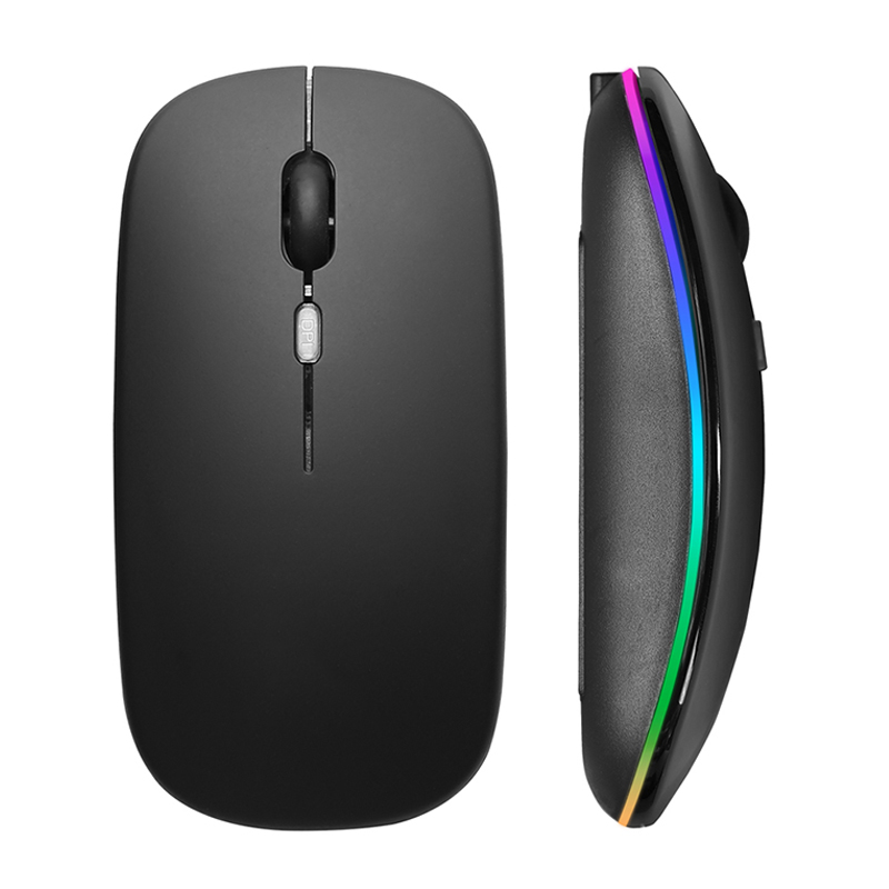 Laptop Mouse - ワイヤレスマウス RGB 充電式 USB 2.4GHz Bluetooth