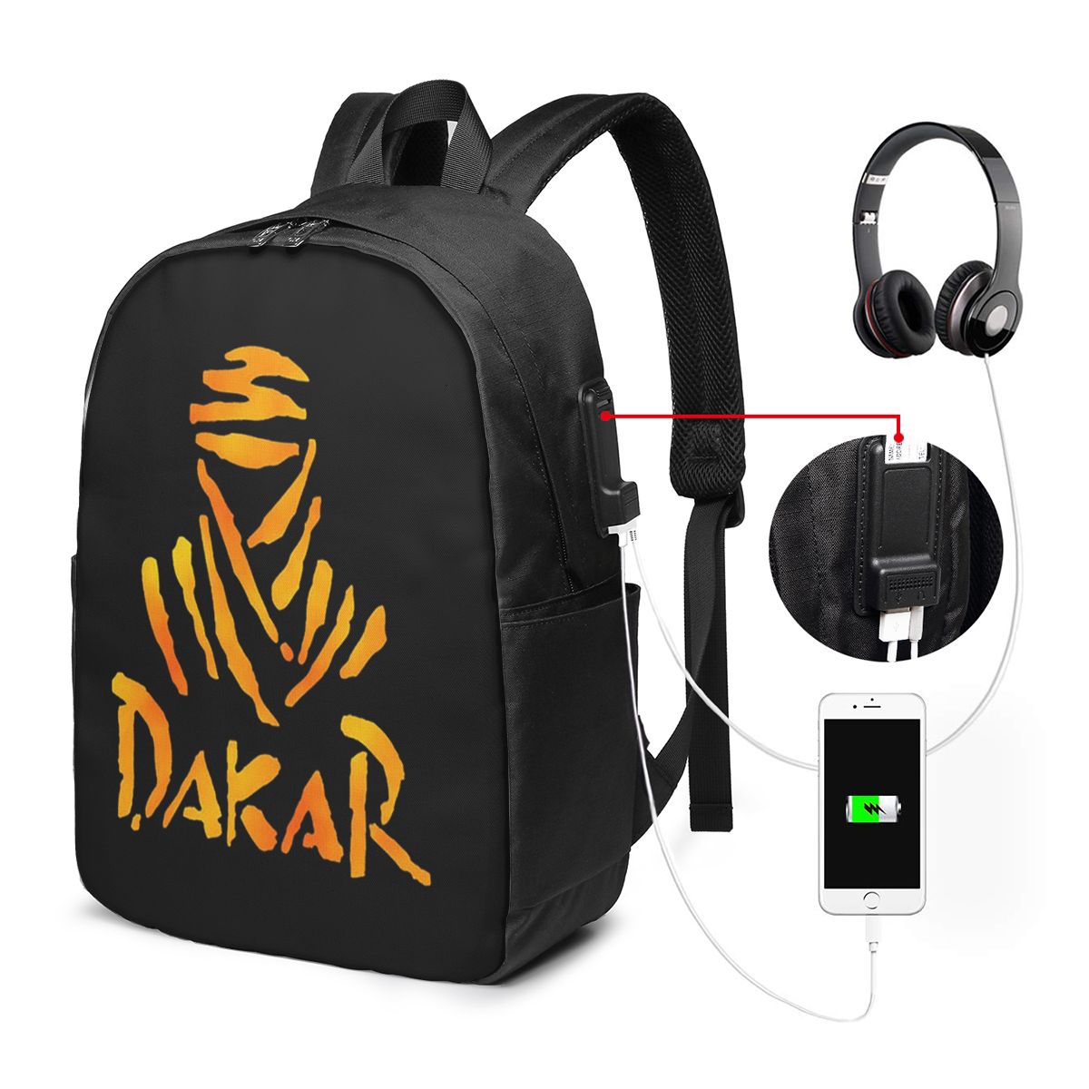 Laptop Bag - ダカールラリーバイクバックパック旅行ノートブックバッグコンピュータ大学生スクールバッグラップトップショルダーバッグ男性女性用