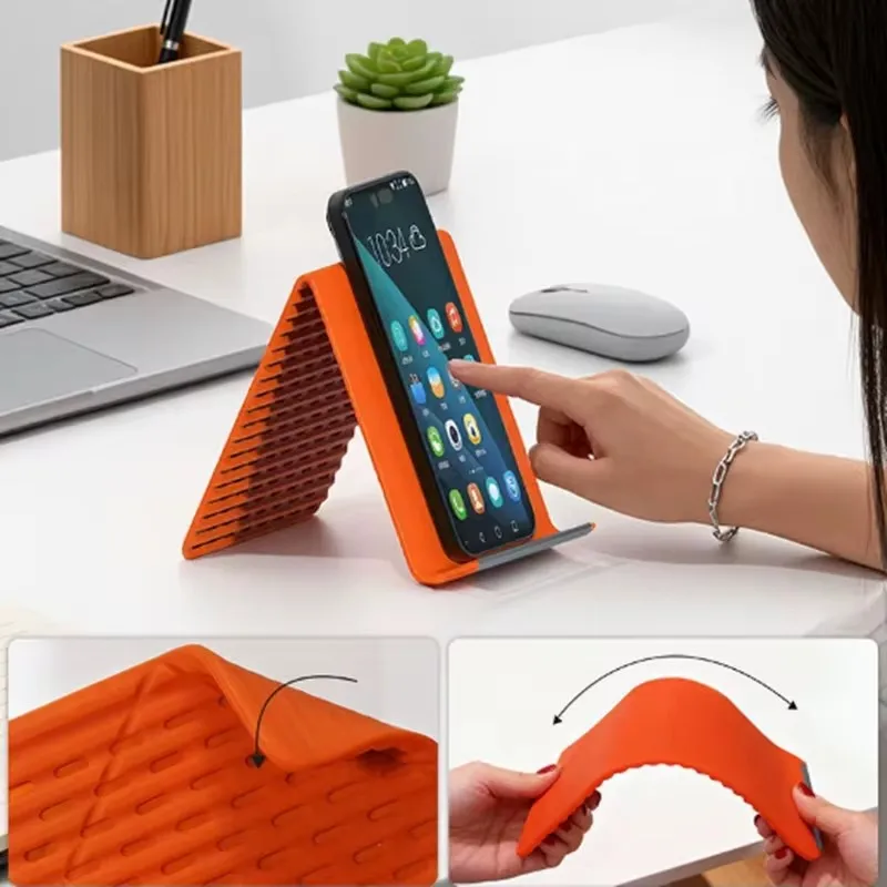 曲げられるシリコン製の卓上スマホスタンド。携帯電話、タブレッ - Laptop Stand のレビューと価格
