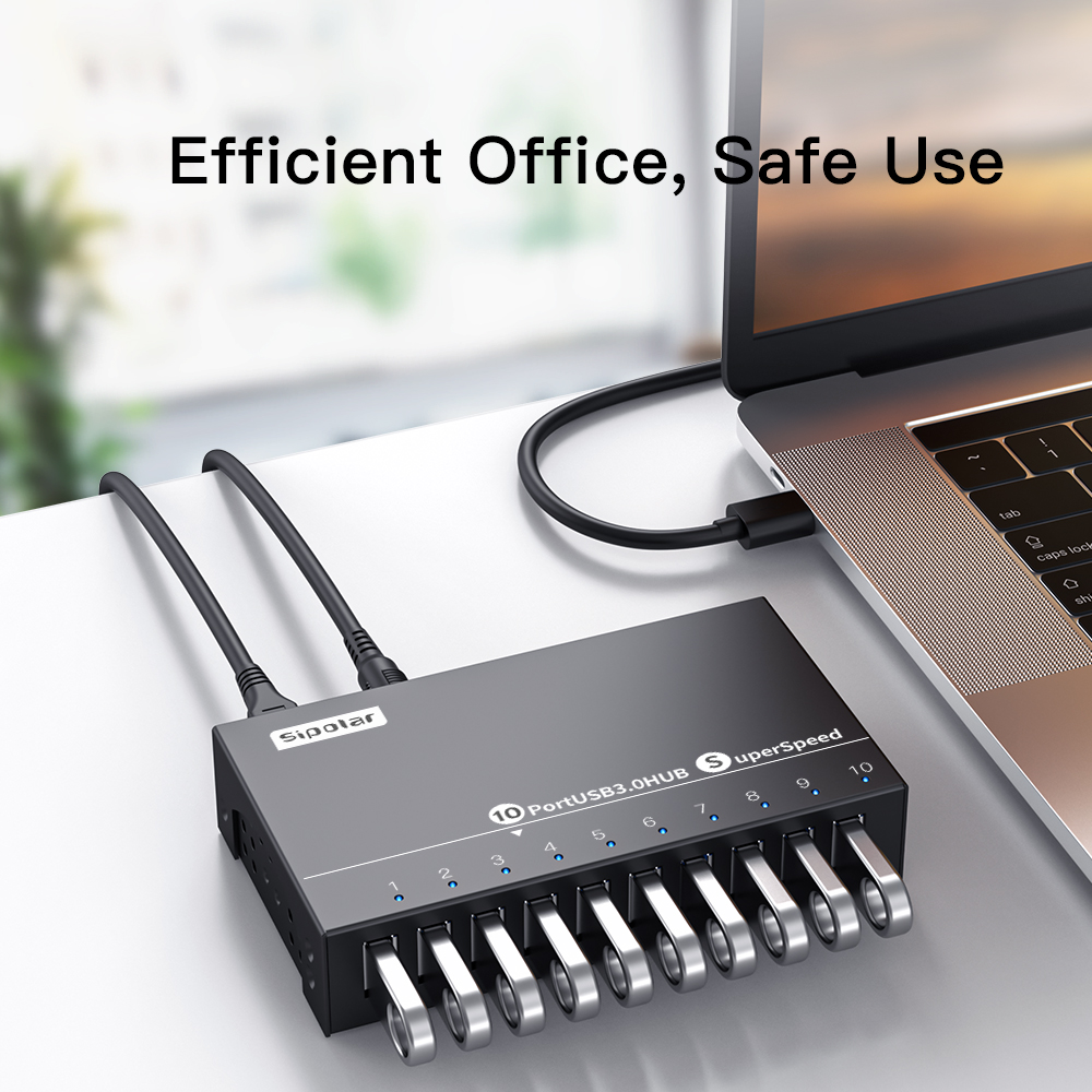 A103 Sipolar 10ポートUSBハブ 電源付き60 - Usb Hub のレビューと価格