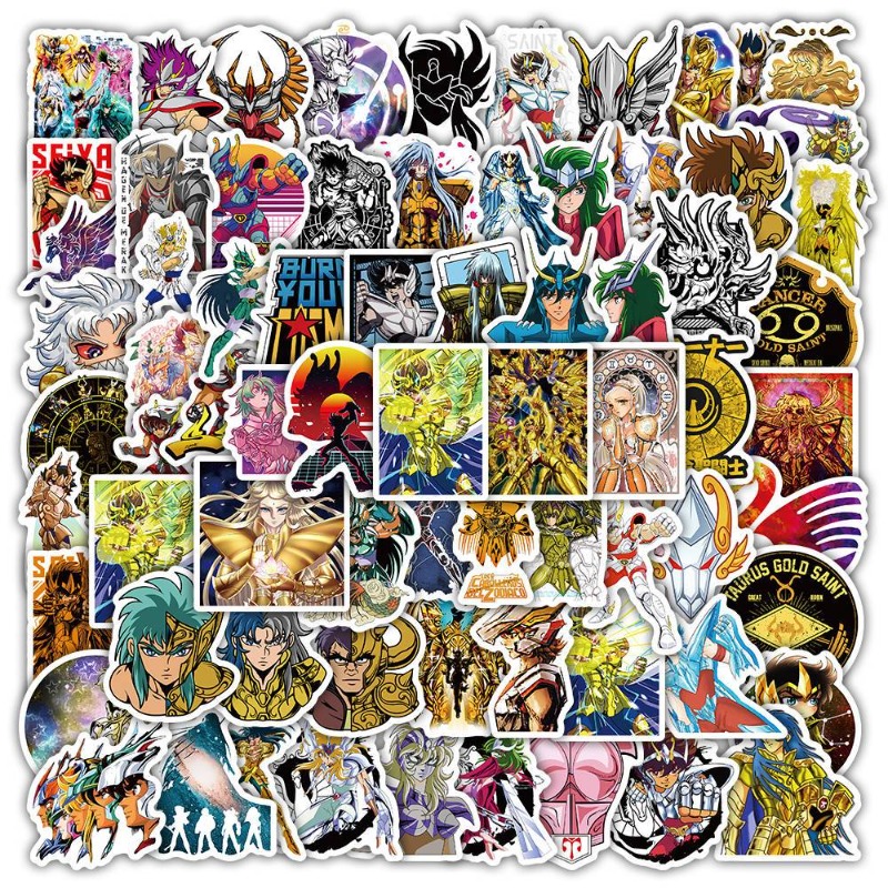 101 個聖闘士星矢アニメステッカー漫画キャラクター DIY - Laptop Original Accessories のレビューと価格
