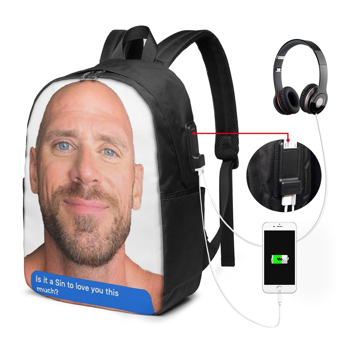 Johnny Sins Flirty Text Bubble - Laptop Bag のレビューと価格