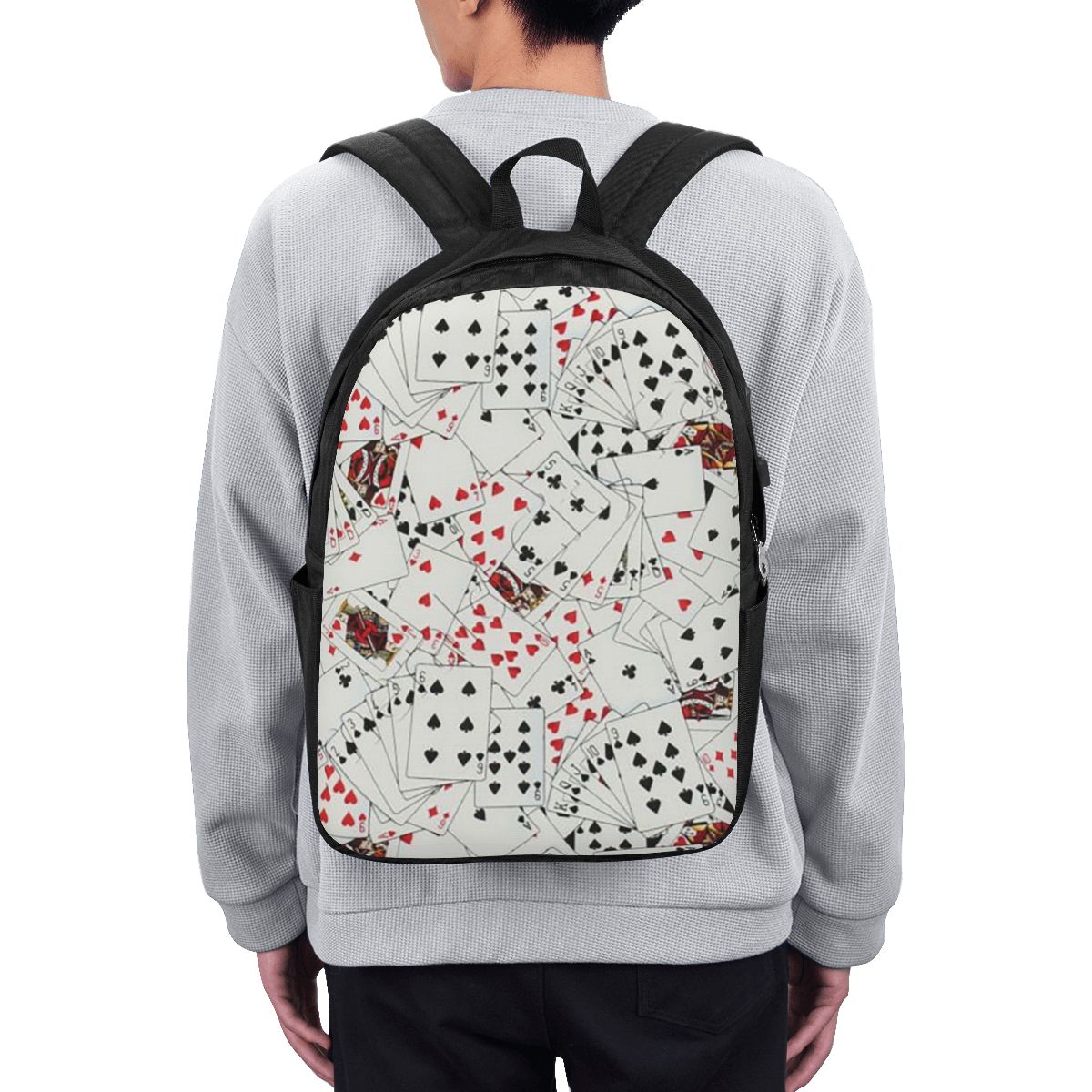トランプポーカープリントバックパック旅行ノートブックバッグコ - Laptop Bag のレビューと価格