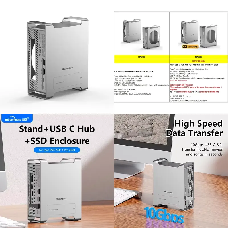 AP01 ミニM4スタンドハブドック USB Cドッキングス - Usb C Hub のレビューと価格