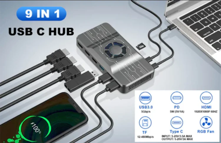 OFIYAA USB 3.0 ドッキングステーション H1  - Usb Hub のレビューと価格