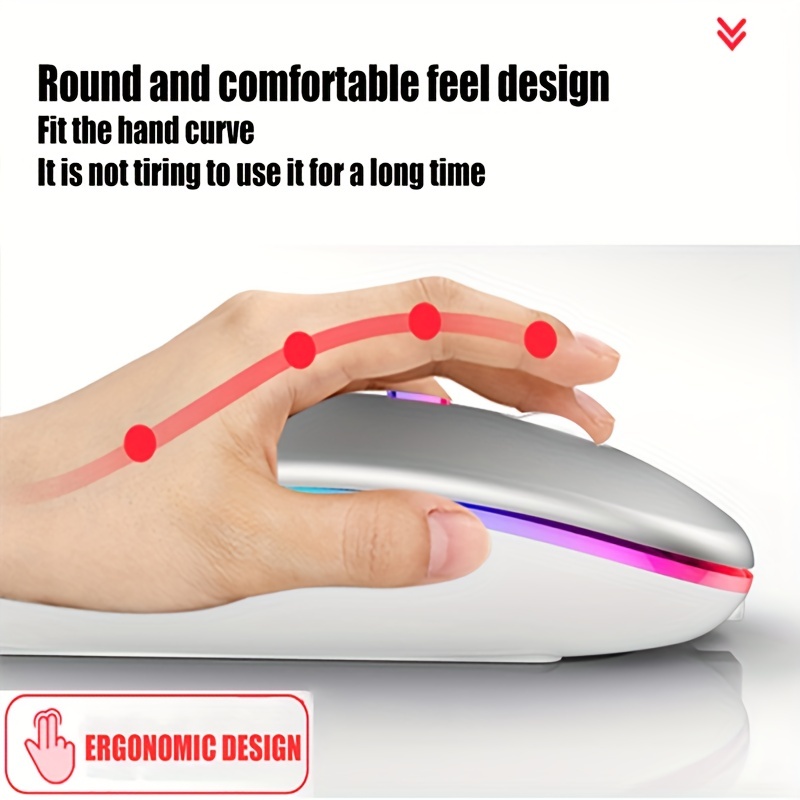 ワイヤレスマウス RGB 充電式 USB 2.4GHz Bl - Laptop Mouse のレビューと価格