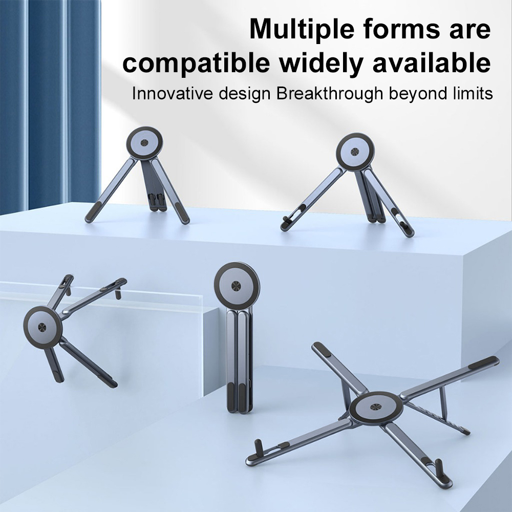 携帯電話用マグネット式ホルダー＆自撮り棒 3-in-1 折り - Laptop Stand のレビューと価格